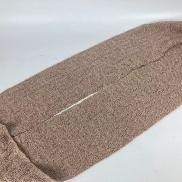 FENDI Logo FF Scarf Nylon / Rayon Beige - Picture 11 of 13